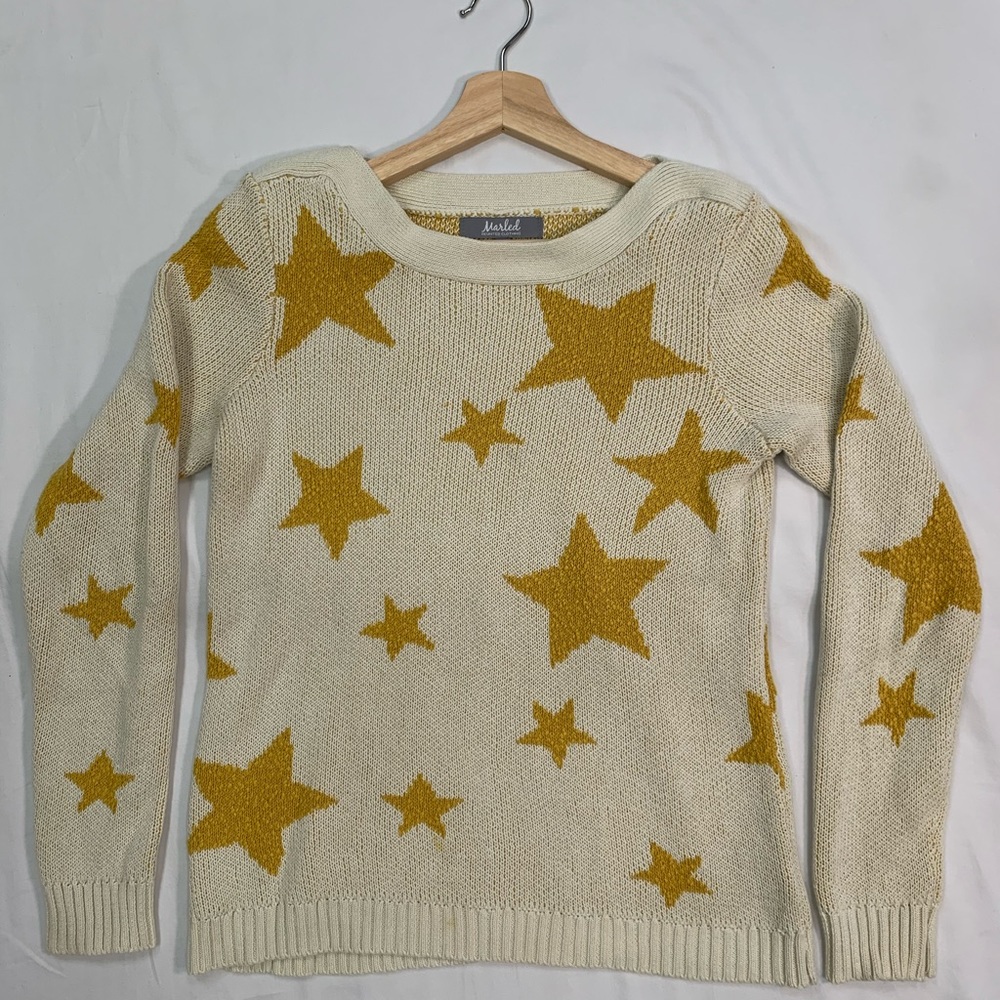Marled by Reunited Clothing Gold Star Sweater Sm